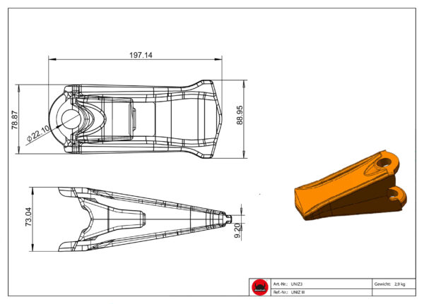 Zahnspitze System UniZ Größe 3 – Bild 2