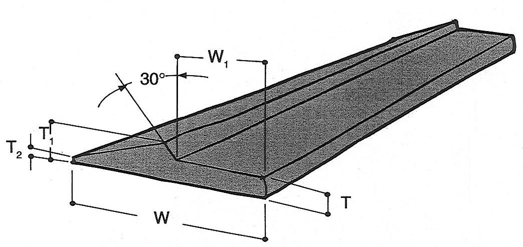 Unterschweißmesser Profilmesser 101 in HB500-1 Meter Länge 