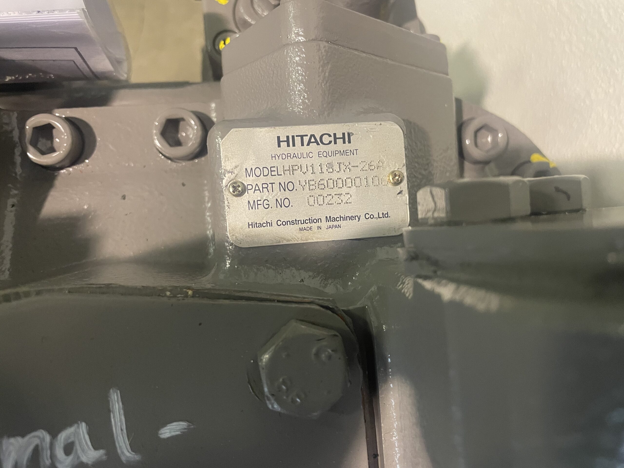 Hitachi Hydraulikpumpe HPV118JX-26A-00232-1 - Mörtlbauer Baumaschinen %